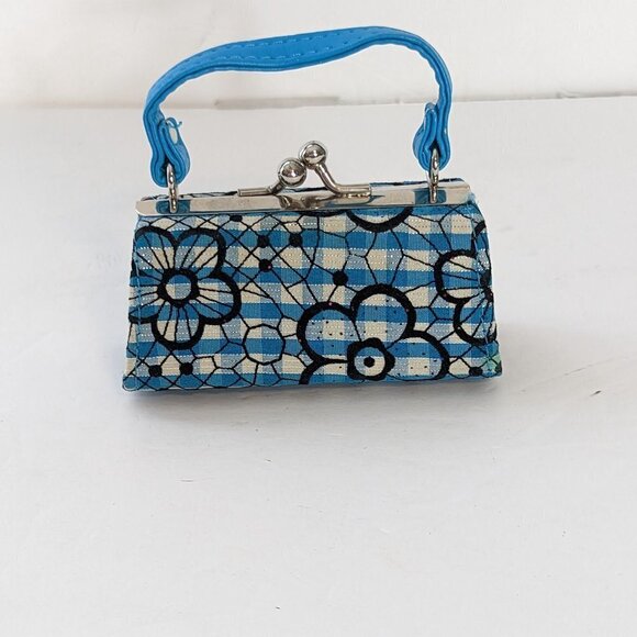 Tik Tok Lipstick Mini Bag Purse Floral Retro Mod Collectible Miniature - Picture 4 of 7